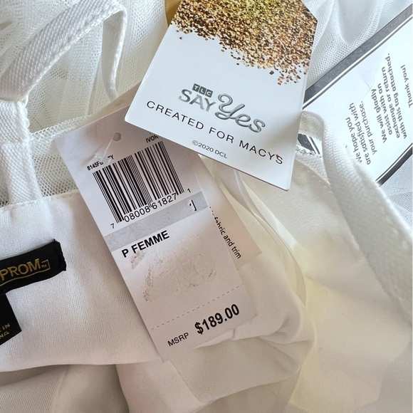 TLC Say Yes To The prom White Gown with Beaded Details size 1 - Picture 11 of 15